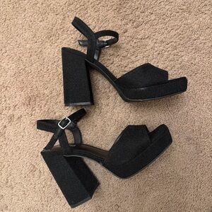 Abound Black Platform Heels